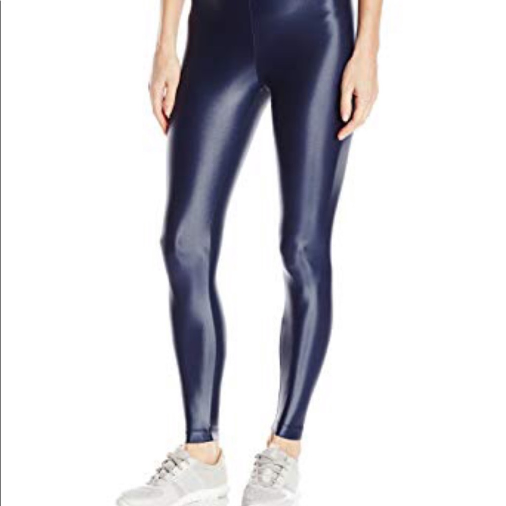 Koral Navy Lustrous Leggings: size small